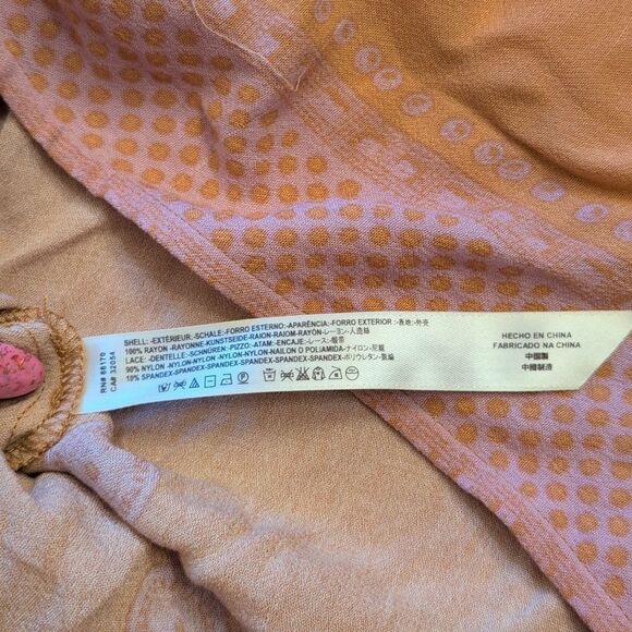 Free People On Board Bodysuit long sleeve boho flowy with lace size S - Picture 7 of 12